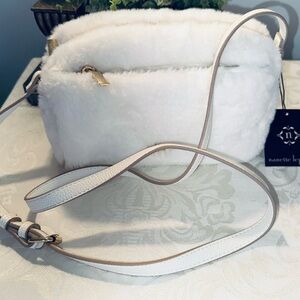 NWT Porcelain Fur Crossbody Bag